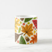 Farbige Herbstblätter und Acornmuster Kaffeetasse (Mittel)