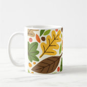 Farbige Herbstblätter und Acornmuster Kaffeetasse (Links)