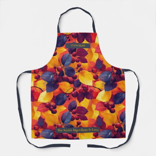 Farbige Herbstblätter und Berries Design Schürze (Vorderseite)