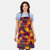 Farbige Herbstblätter und Berries Design Schürze (Getragen)