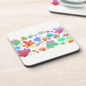 Farbige Herbstblätter Untersetzer (Linke Seite)