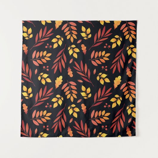 Farbige Herbstblätter Wandteppich (Vorderseite)