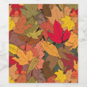 Farbige Herbstblätter Weinetikett (Einzelnes Label)