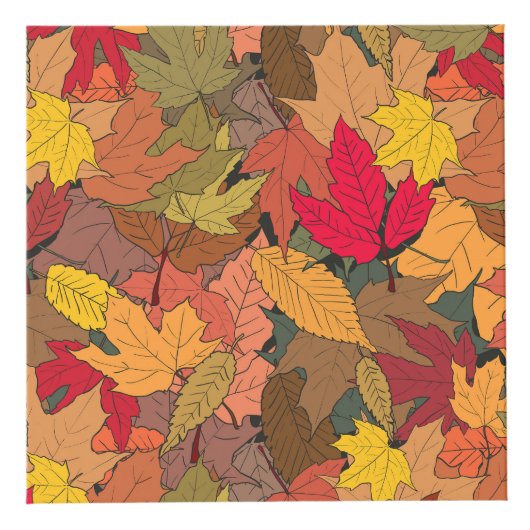 Farbige Herbstblätter Würfel (Vorderseite)