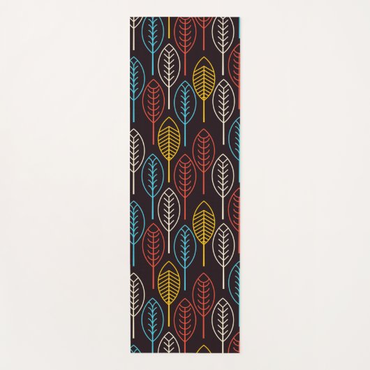 farbige Herbstblätter Yogamatte (Vorderseite)