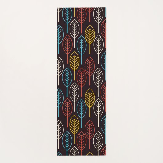 farbige Herbstblätter Yogamatte (Rückseite)