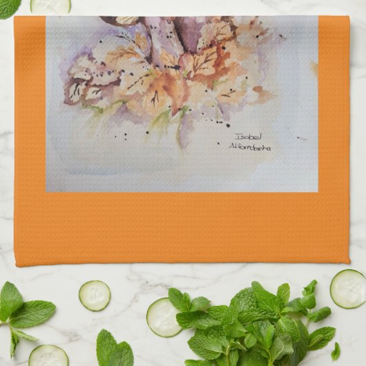 Farbige Herbstfarben Geschirrtuch (Gefaltet)