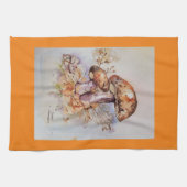 Farbige Herbstfarben Geschirrtuch (Horizontal)