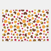 Farbige Herbstkugel Pumpkin Berries Muster Geschenkpapier Set (Vorderseite 3)