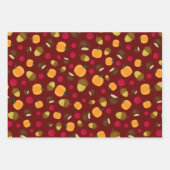 Farbige Herbstkugel Pumpkin Berries Muster Geschenkpapier Set (Vorderseite)