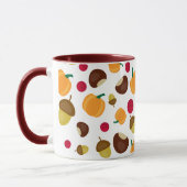 Farbige Herbstkugel Pumpkin Berries Muster Tasse (Links)