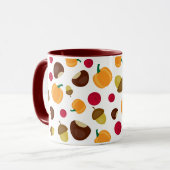 Farbige Herbstkugel Pumpkin Berries Muster Tasse (Vorderseite Links)