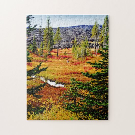 Farbige Herbstlandschaft Puzzle (Vertikal)