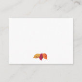 Farbige Herbstlaub für Hochzeitsgäste Begleitkarte (Rückseite)