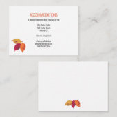 Farbige Herbstlaub für Hochzeitsgäste Begleitkarte (Vorne/Hinten)