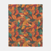 Farbige Herbstlaub Mittel Fleecedecke (Vorderseite)