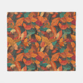 Farbige Herbstlaub Mittel Fleecedecke (Vorderseite (Horizontal))