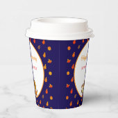 Farbige Herbstlaub Muster Erntedank Party Pappbecher (Rechts)