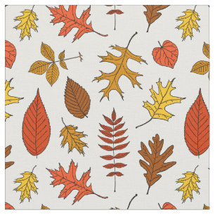 Farbige Herbstlaub Vintages Blattmuster Stoff