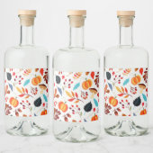 Farbige Herbstlaube Alkoholflaschenetikett (Flaschen)