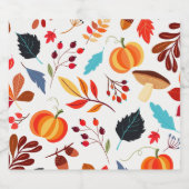 Farbige Herbstlaube Alkoholflaschenetikett (Einzelnes Label)