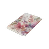 Farbige Herbstlaube Aquarellfarben, Pastellfarben Badematte (Schrägansicht)