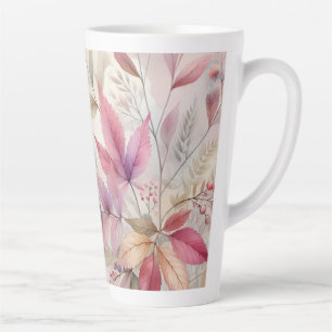 Farbige Herbstlaube Aquarellfarben, Pastellfarben Milchtasse