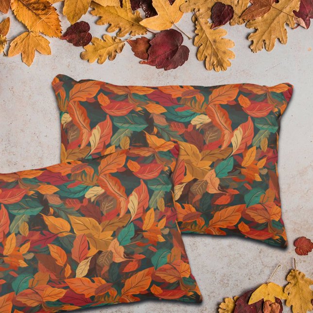 Farbige Herbstlaube Dekokissen (Von Creator hochgeladen)