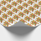 Farbige Herbstlaube Erntedank Originelle Kunst Geschenkpapier (Ecke)
