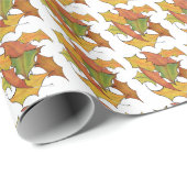 Farbige Herbstlaube Erntedank Originelle Kunst Geschenkpapier (Rolleneckpunkt)