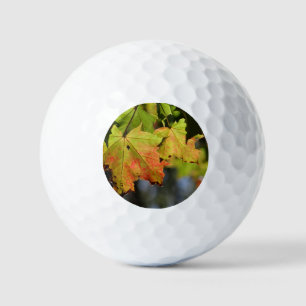 Farbige Herbstlaube Golfball