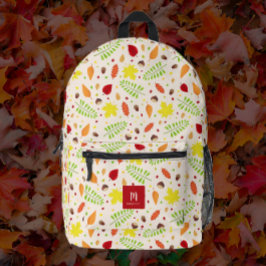 Farbige Herbstlaube individuelle Name Bedruckter Rucksack