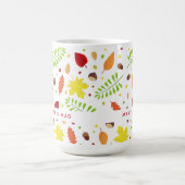 Farbige Herbstlaube individuelle Name Kaffeetasse (Mittel)