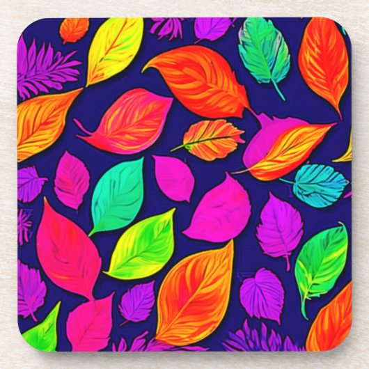 Farbige Herbstlaube Kunstwerk Getränkeuntersetzer (Vorderseite)