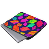 Farbige Herbstlaube Kunstwerk Laptopschutzhülle (Vorne Knopf)
