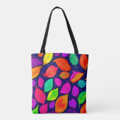 Farbige Herbstlaube Kunstwerk Tasche (Rückseite)