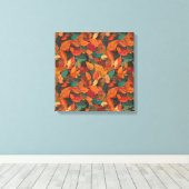 Farbige Herbstlaube Leinwanddruck (Insitu (Holzboden))