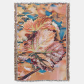 Farbige Herbstlaube mit Herbstfarben Aquarell Decke (Vorderseite Vertikal)