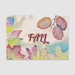 Farbige Herbstlaube mit Herbstfarben Aquarell Seidenpapier