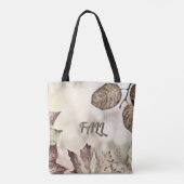 Farbige Herbstlaube mit Herbstfarben Aquarell Tasche (Rückseite)