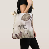 Farbige Herbstlaube mit Herbstfarben Aquarell Tasche (Von Nahem)