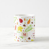 Farbige Herbstlaube mit individuelle Name Kaffeetasse (Mittel)