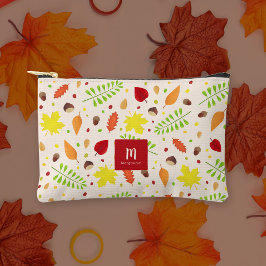 Farbige Herbstlaube mit individuelle Name Zubehörtasche