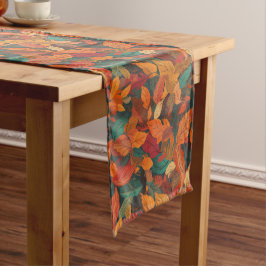 Farbige Herbstlaube Mittelgroßer Tischläufer