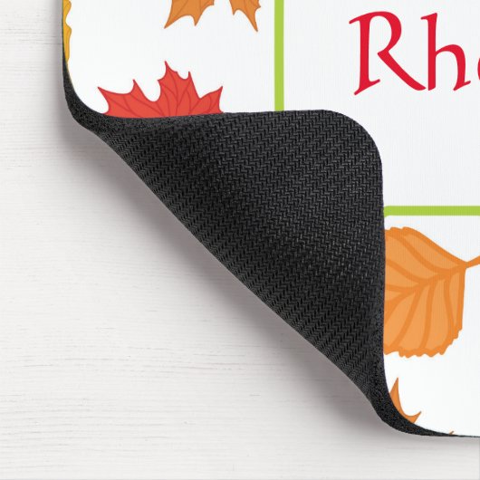 Farbige Herbstlaube Mousepad (Ecke)