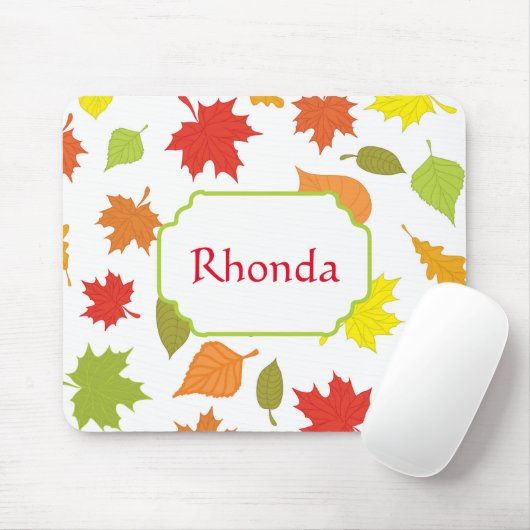 Farbige Herbstlaube Mousepad (Mit Mouse)
