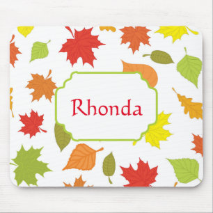 Farbige Herbstlaube Mousepad