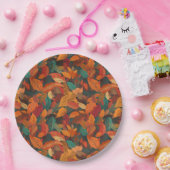 Farbige Herbstlaube Pappteller (Party)