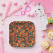 Farbige Herbstlaube Pappteller (Party)