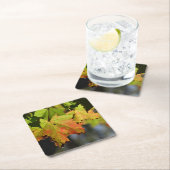 Farbige Herbstlaube Rechteckiger Pappuntersetzer (Vor Ort)